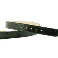 1 1/2in Dark Chocolate Leather Belt with Tooled Floral Design, 32", ea