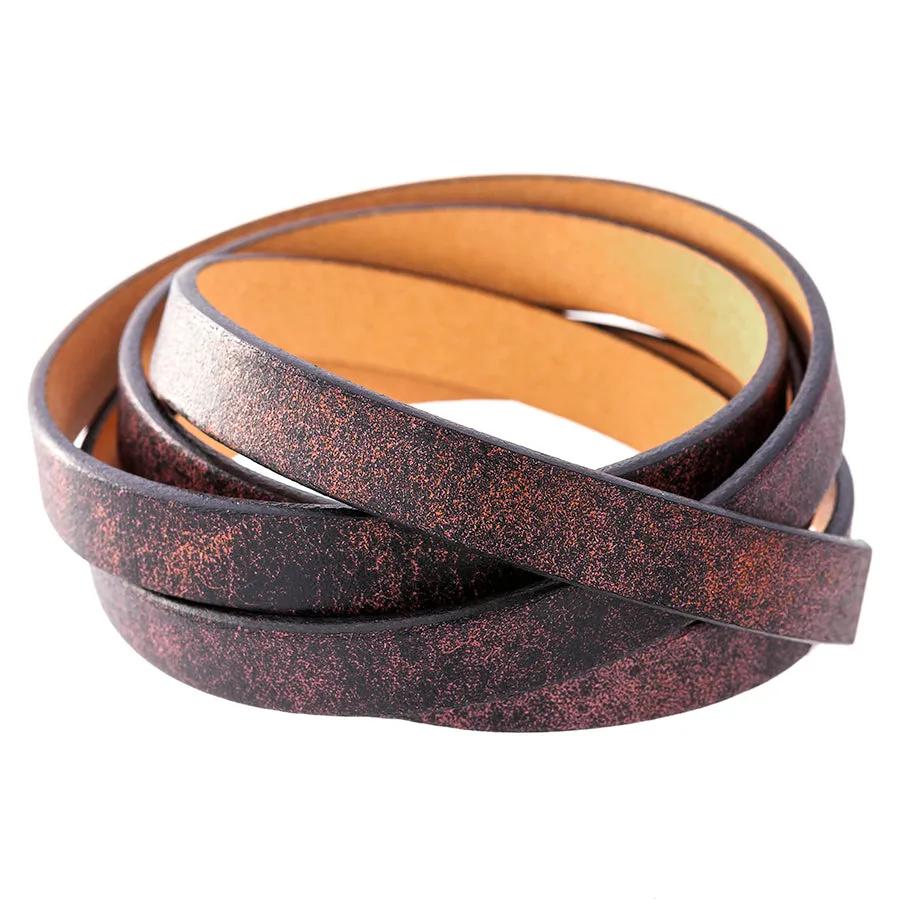 10mm Rustic Purple Flat Leather