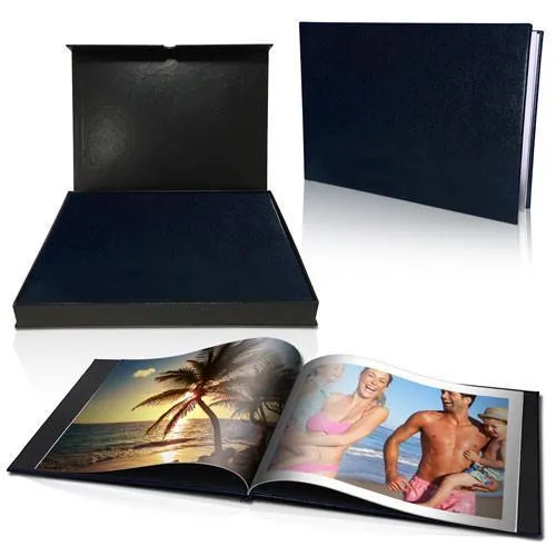 12 x 16" Leather Look Padded Padded Cover Book in Presentation Box (Temporary Out of Stock)