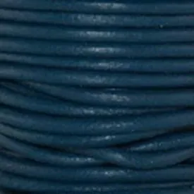 1.5mm Iris Blue Round Leather Cord (2 Meters)