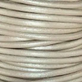 1.5mm Metallic Pearl Round Leather Cord (2 Meters)