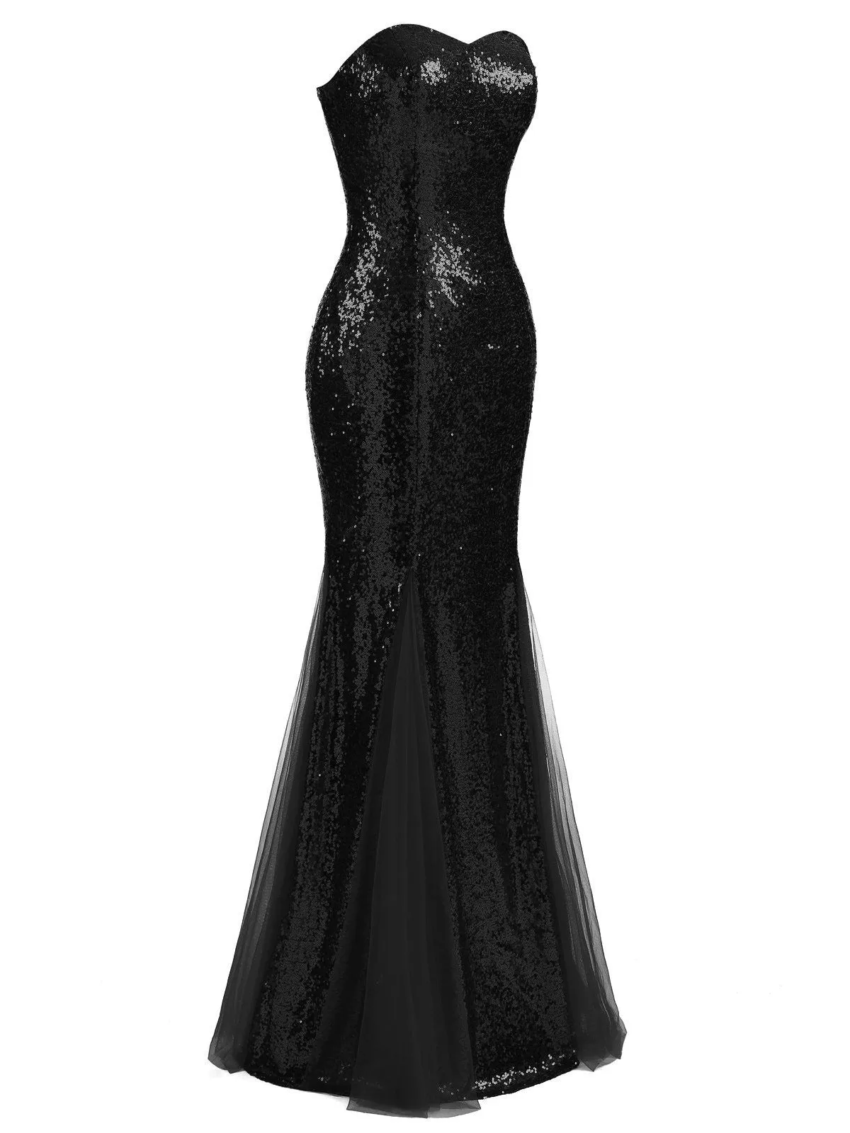 1930s Vintage Sequin Strapless Dress