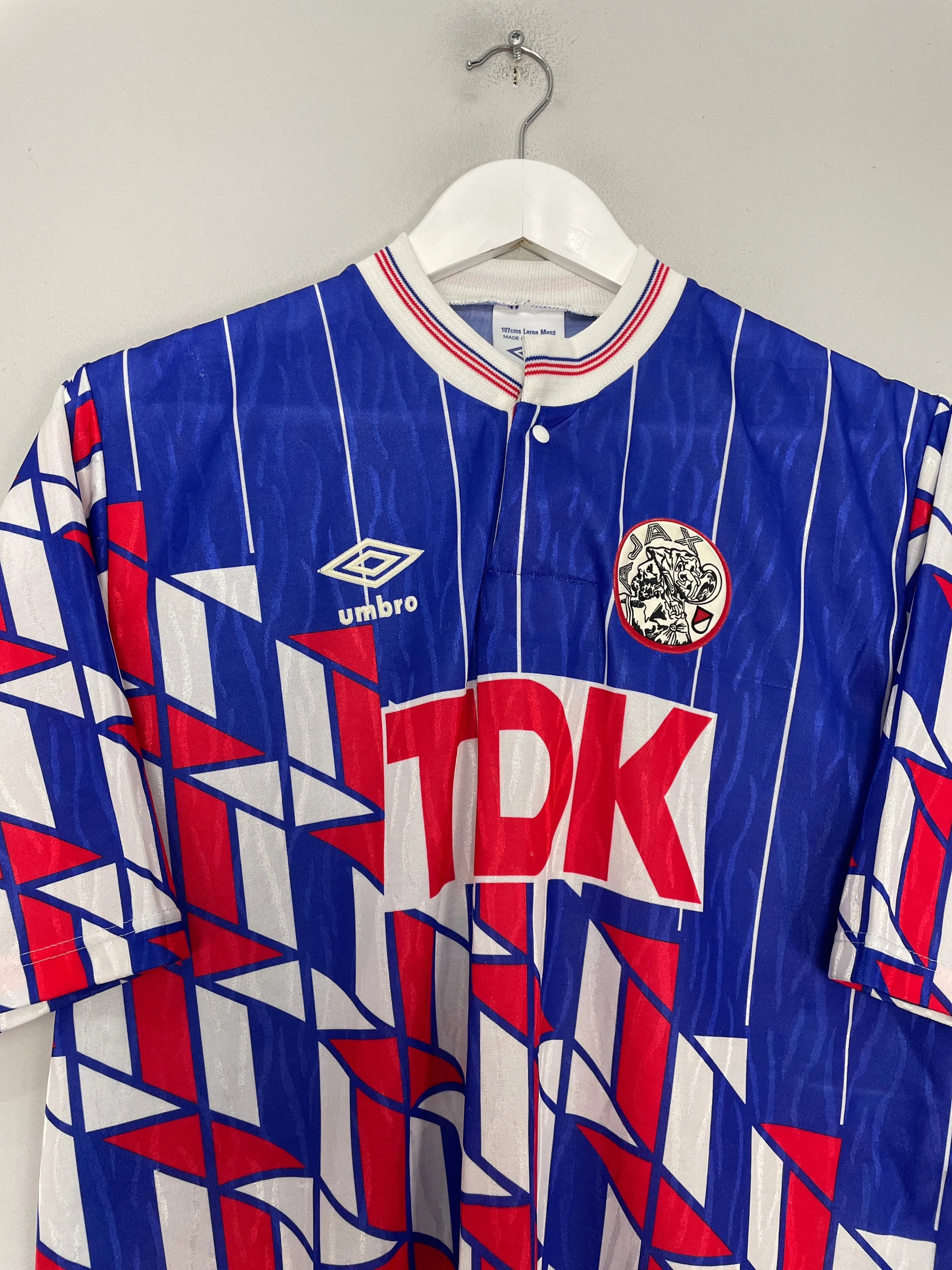 1989/90 AJAX AWAY SHIRT (L) UMBRO