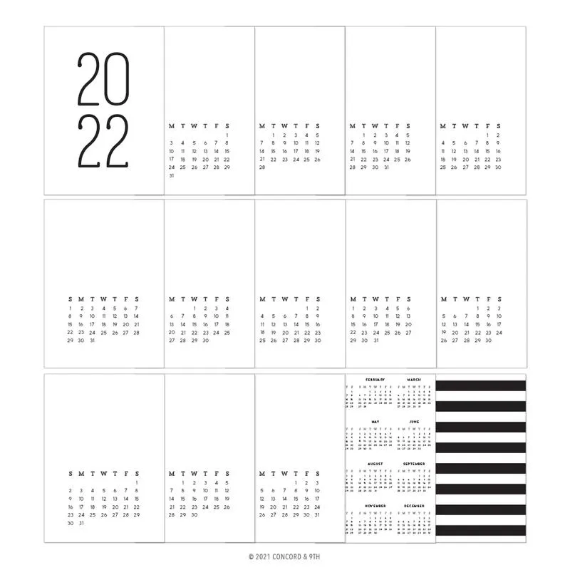 2022 Printed Calendar