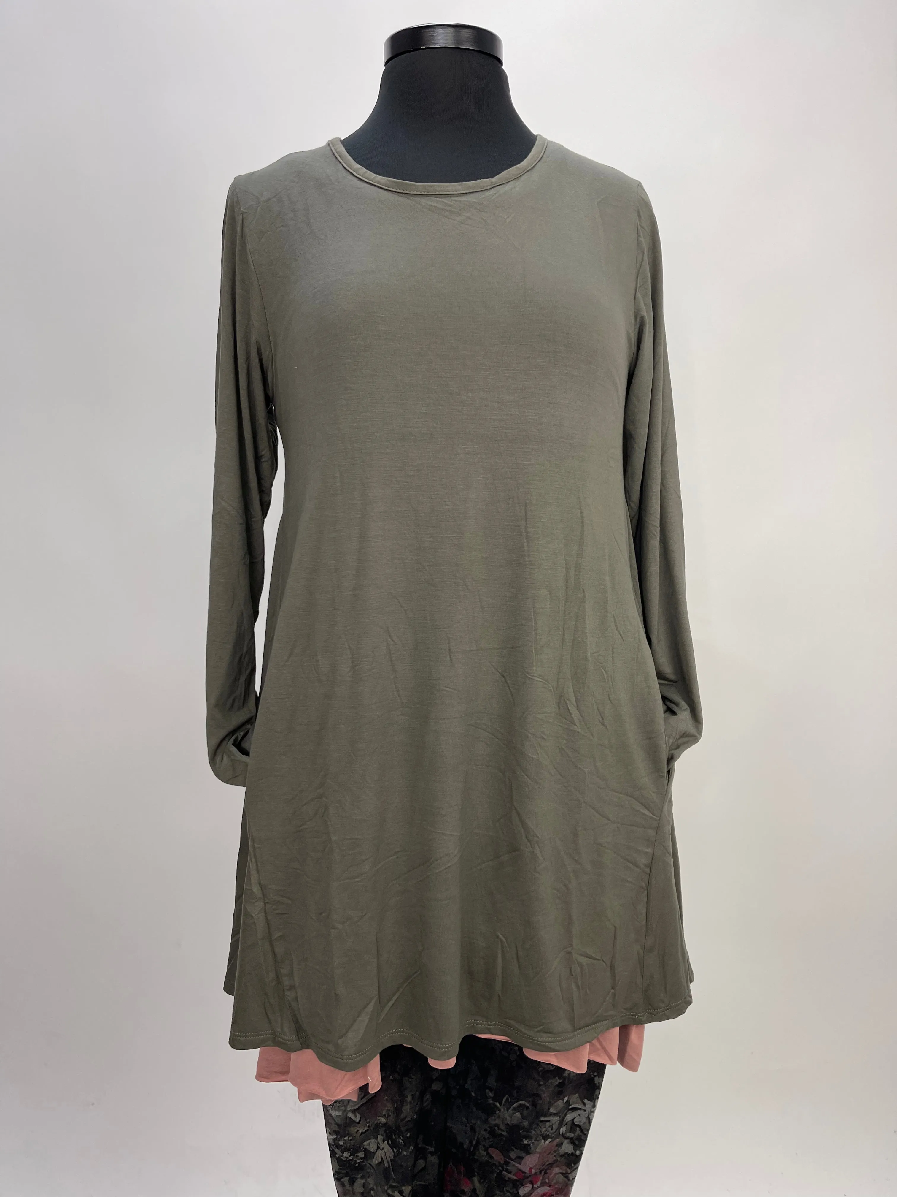 2AM Long Sleeves Tunic - Gun Metal