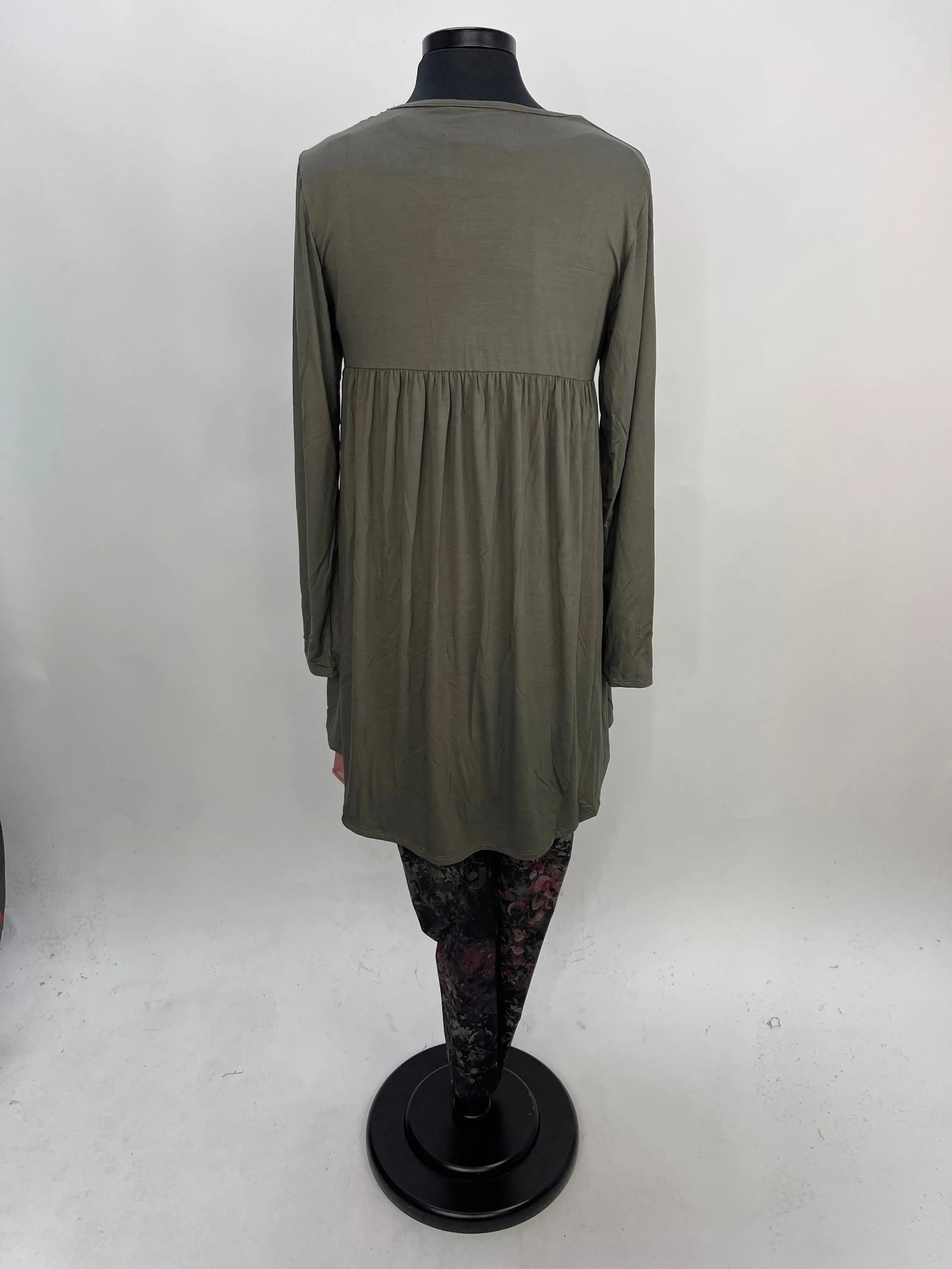 2AM Long Sleeves Tunic - Gun Metal