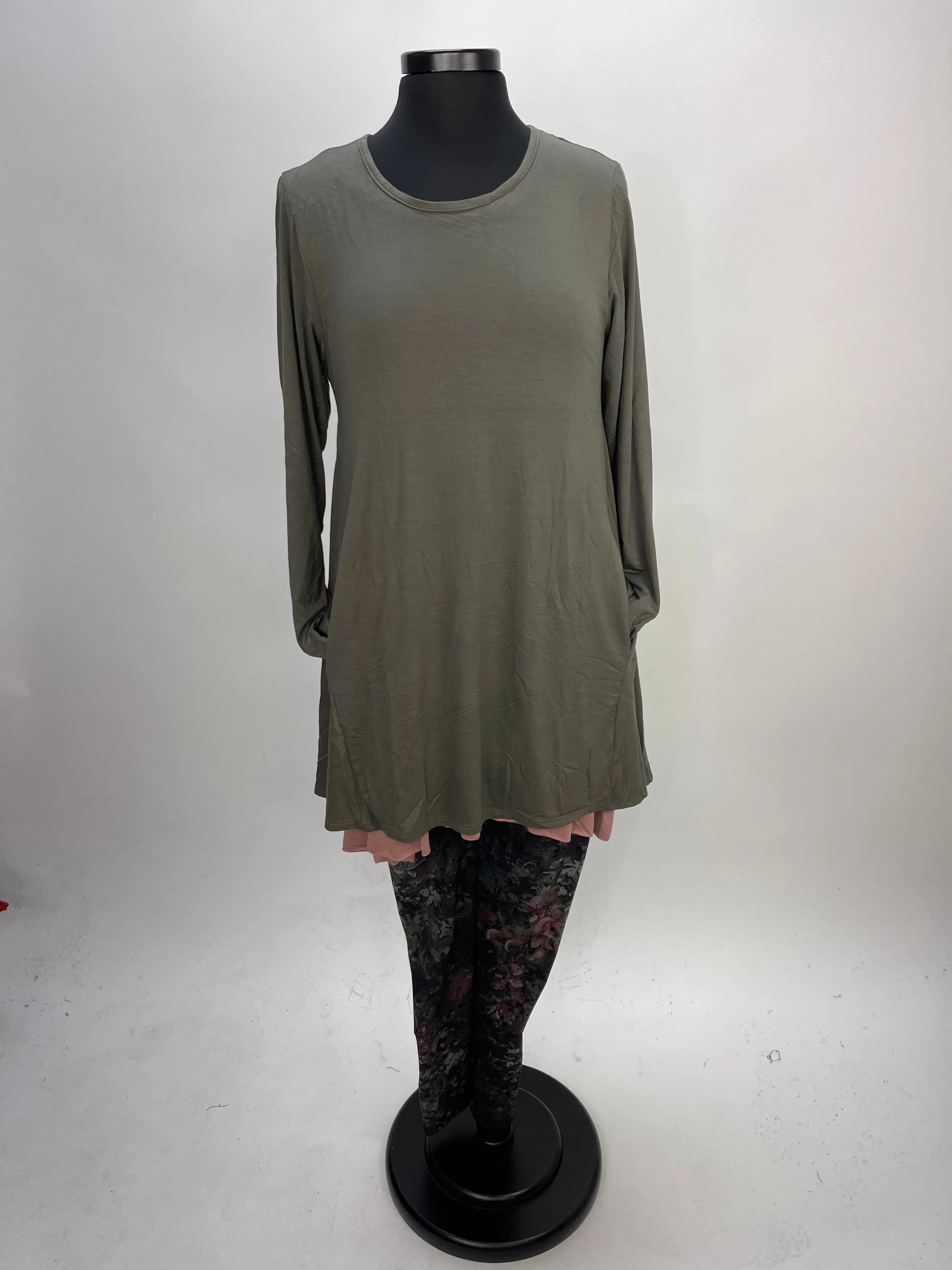 2AM Long Sleeves Tunic - Gun Metal