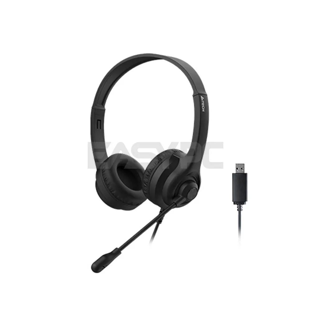 A4Tech HU-8 USB Stereo Rotatable Mic, Light Weight, High Performance Headset