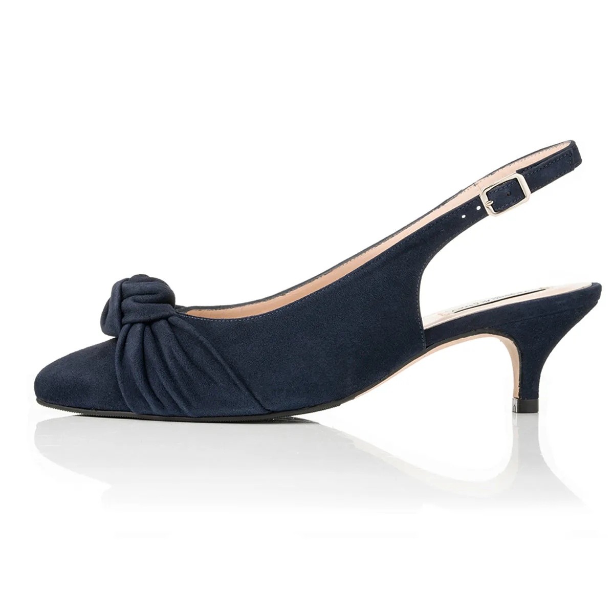 Andrea Extra-Wide Fit Slingback - Navy Suede