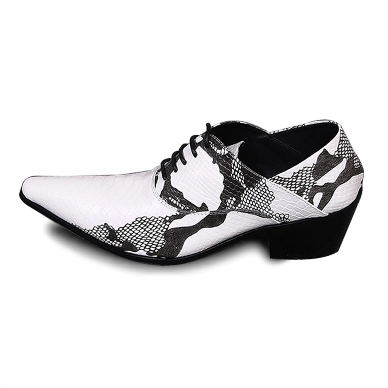 Animal Pattern Belt Low Top Slip on Men Oxfords