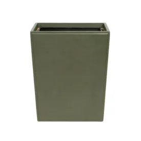 Asby Rectangular Wastebasket in Forest Full-Grain Leather