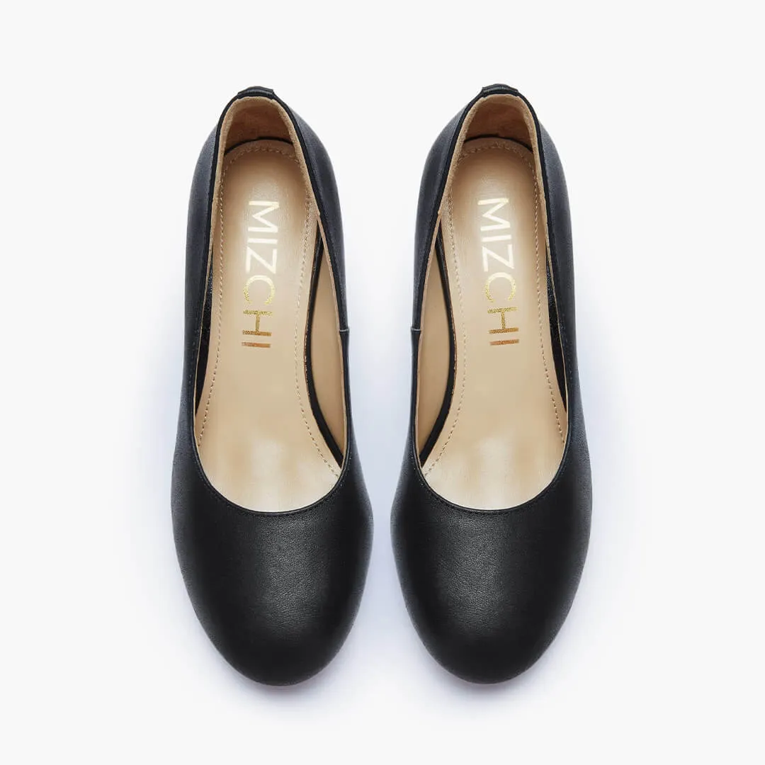 *BAMBI - black round toe platform