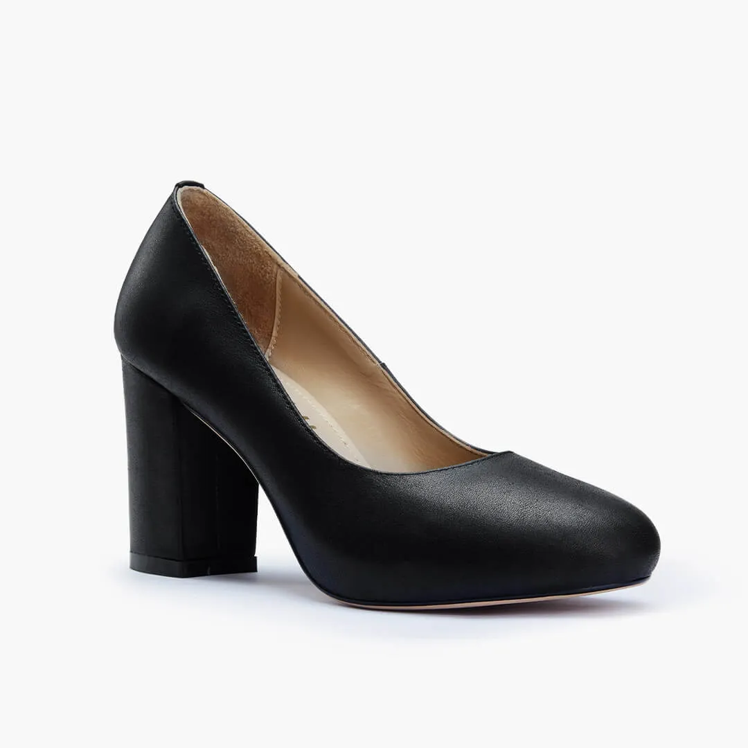 *BAMBI - black round toe platform