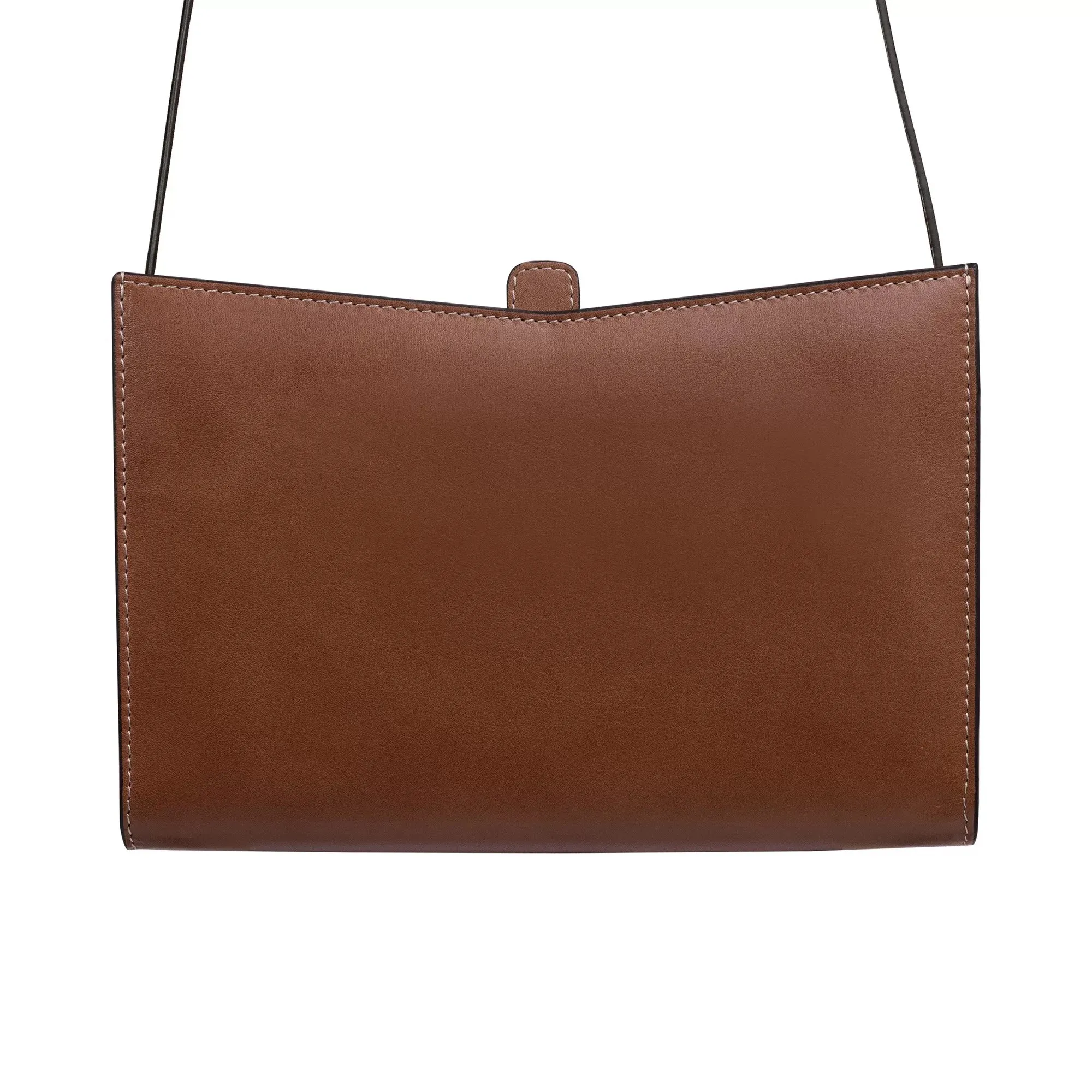 Barb Tan Leather Hand Bag with Removable Shoulder Handle