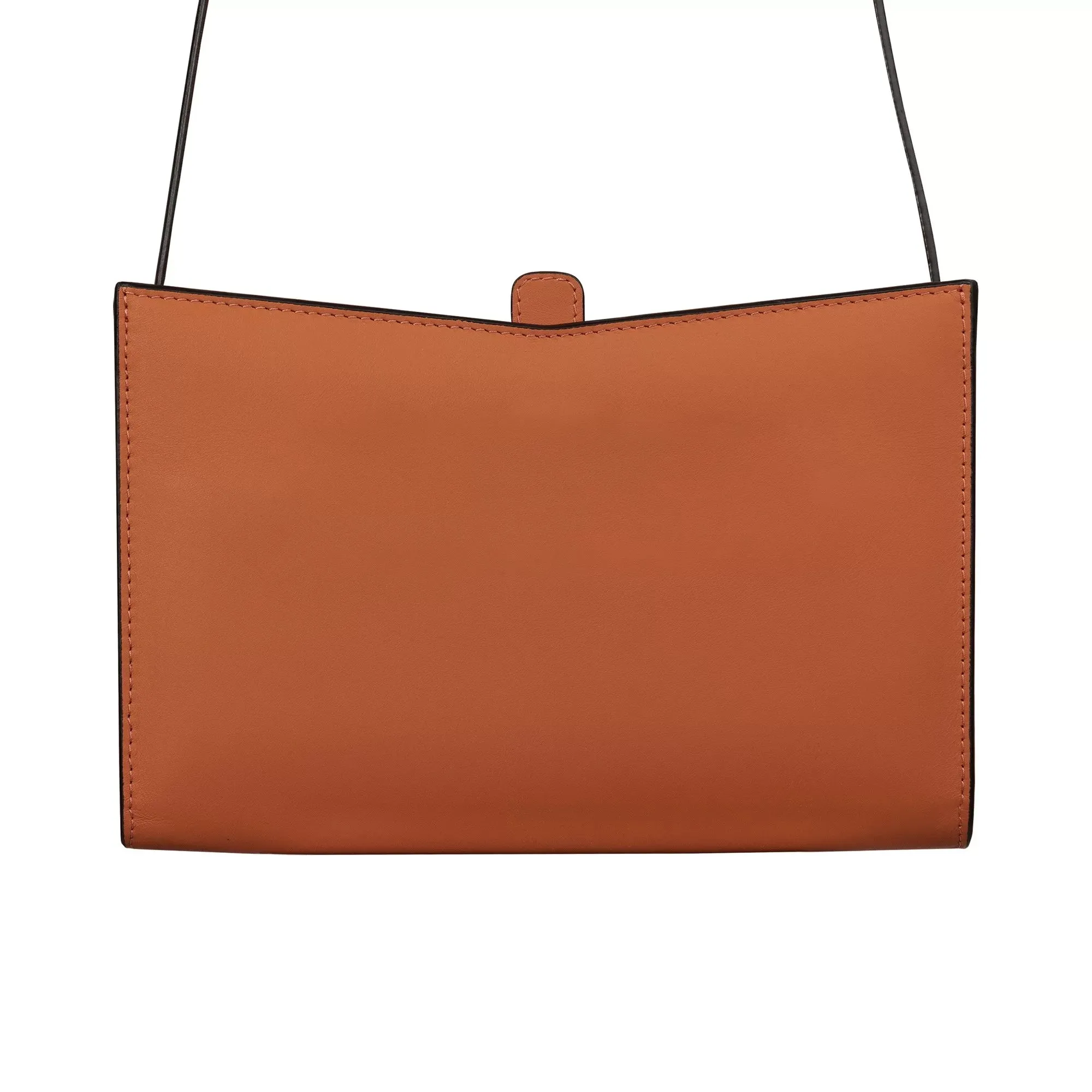 Barb Tile Color Leather Hand Bag with Removable Shoulder Handle