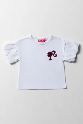 Barbie Puff Sleeve T-Shirt White