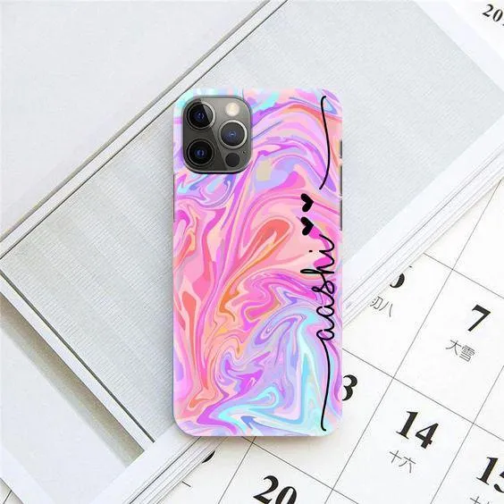 Beautiful Colorful Marble Slim Phone Case Cover