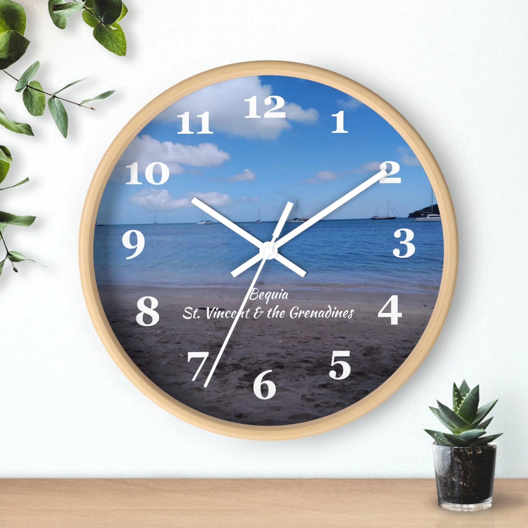 Bequia Beach St. Vincent and the Grenadines Wall Clock