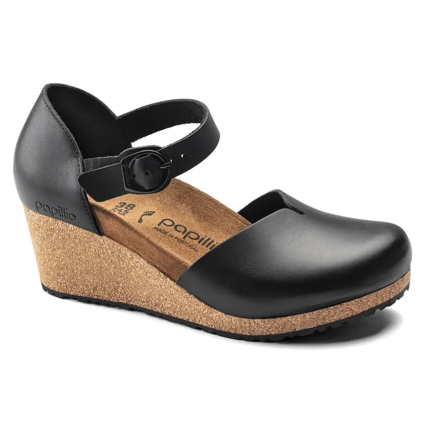 Birkenstock Mary Black Leather Wedge 1018523