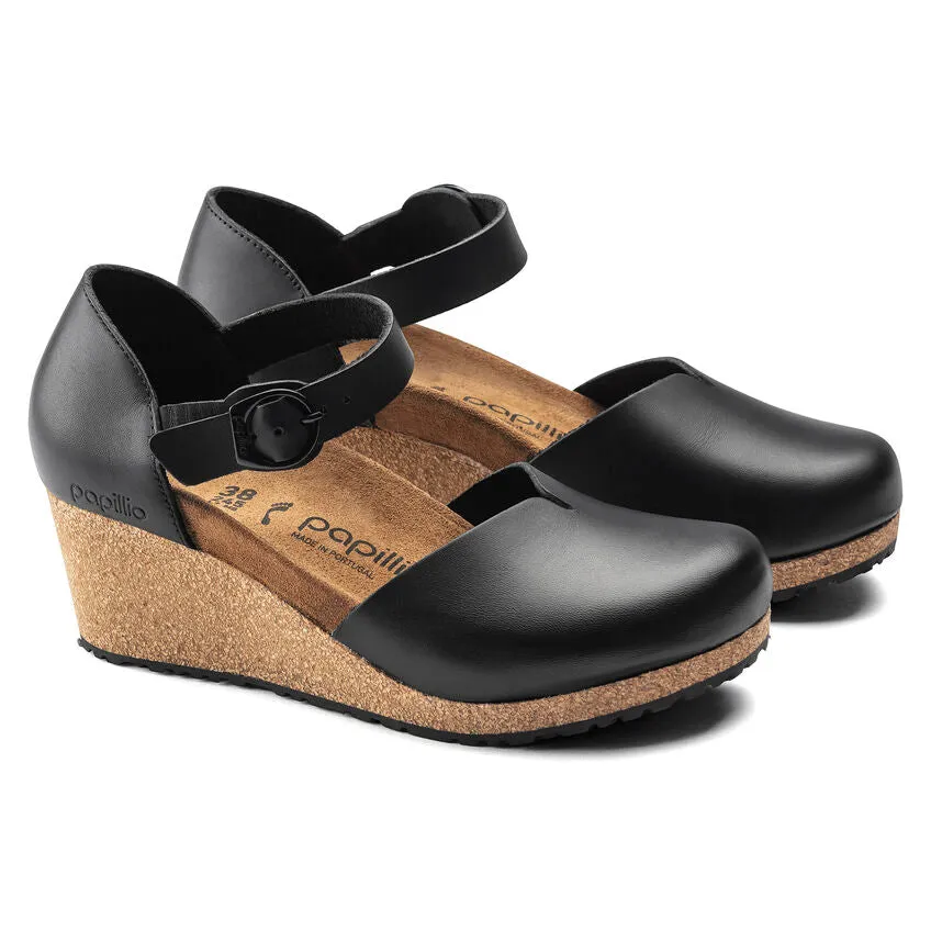 Birkenstock Mary Black Leather Wedge 1018523