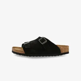 BIRKENSTOCK ZURICH SOFT FOOTBED BLACK SUEDE LEATHER 【NARROW】