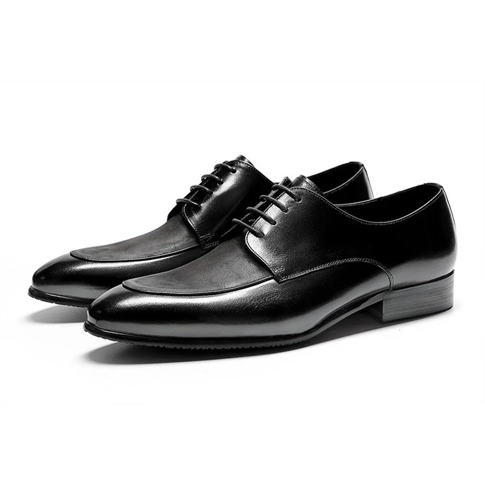 Block Heel Lace Up Oxford for Men