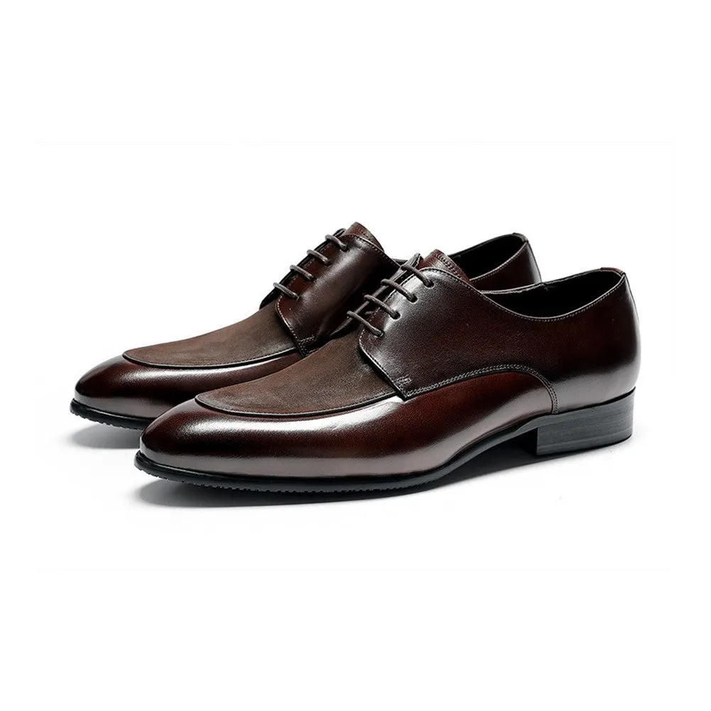 Block Heel Lace Up Oxford for Men