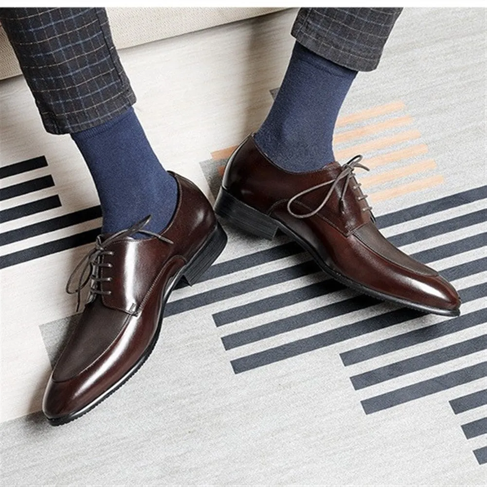 Block Heel Lace Up Oxford for Men