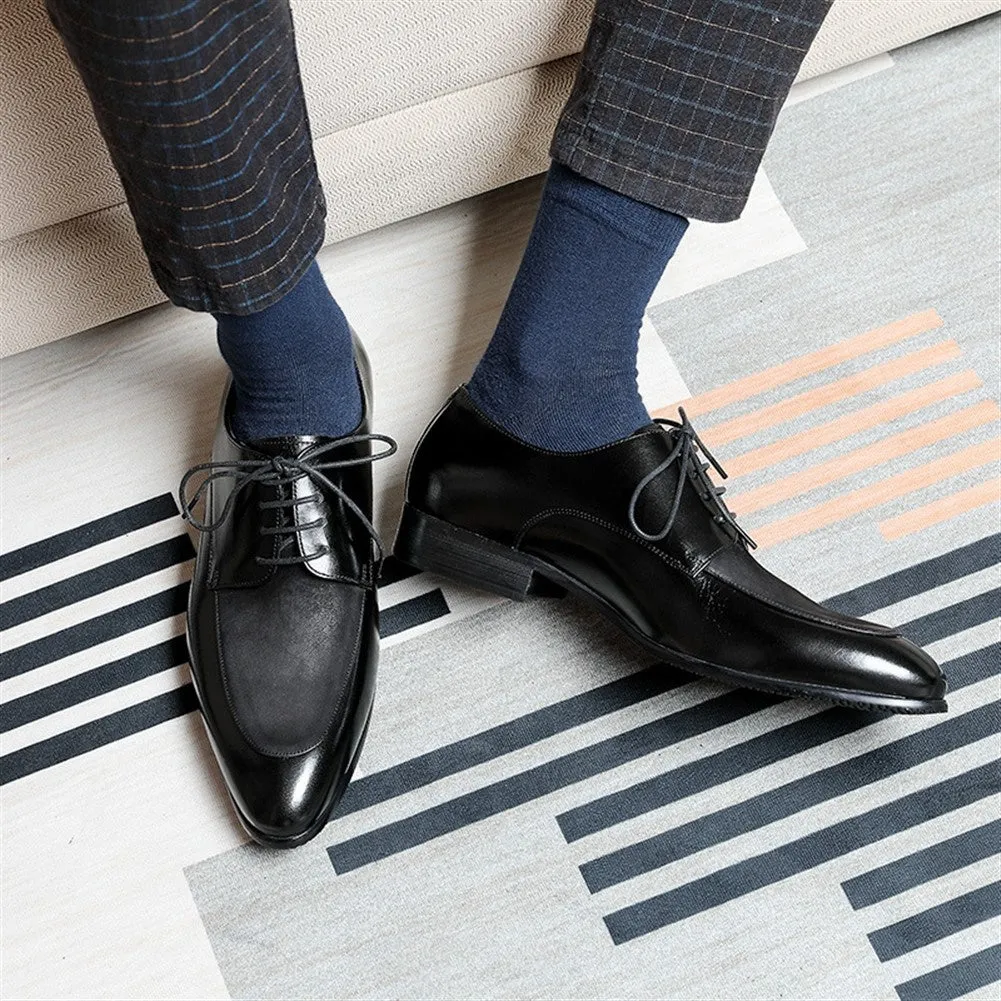 Block Heel Lace Up Oxford for Men