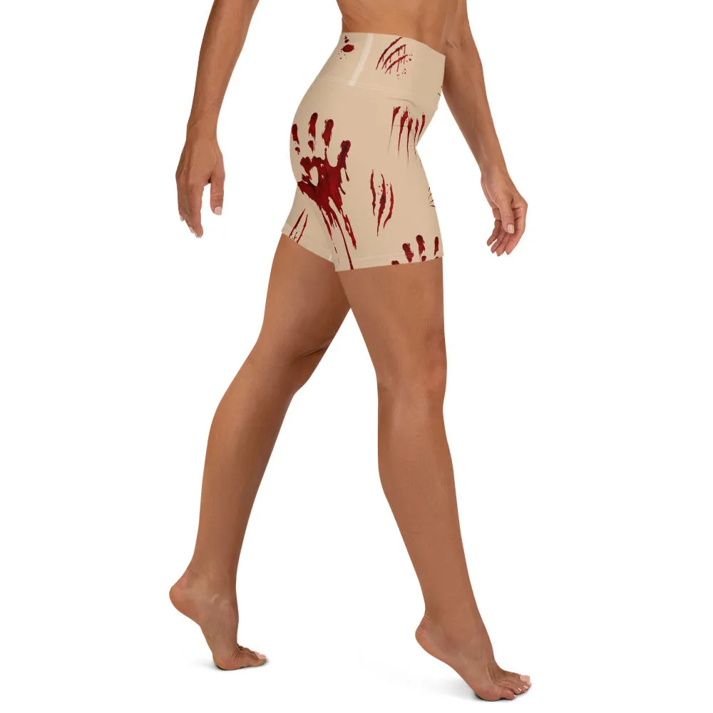 Bloody Halloween Yoga Shorts