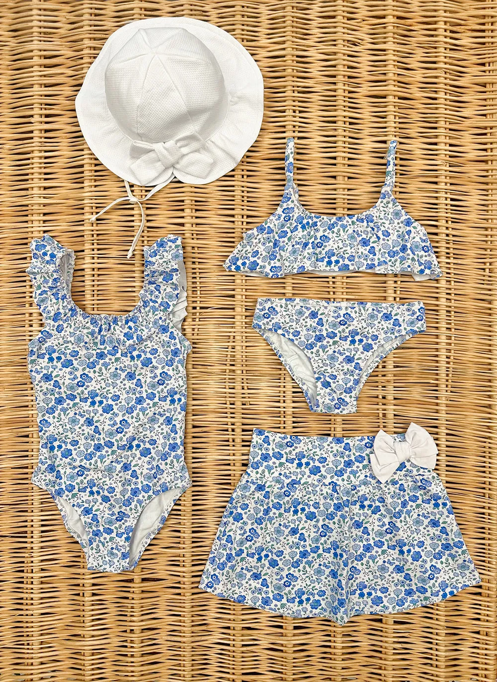 Blue flowers rouches Bikini