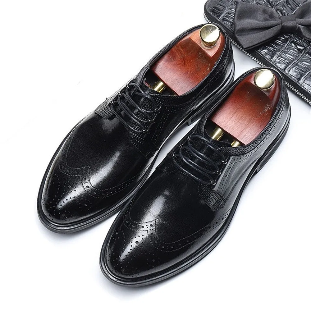 Brogue Carving Lace Up Derby for Men