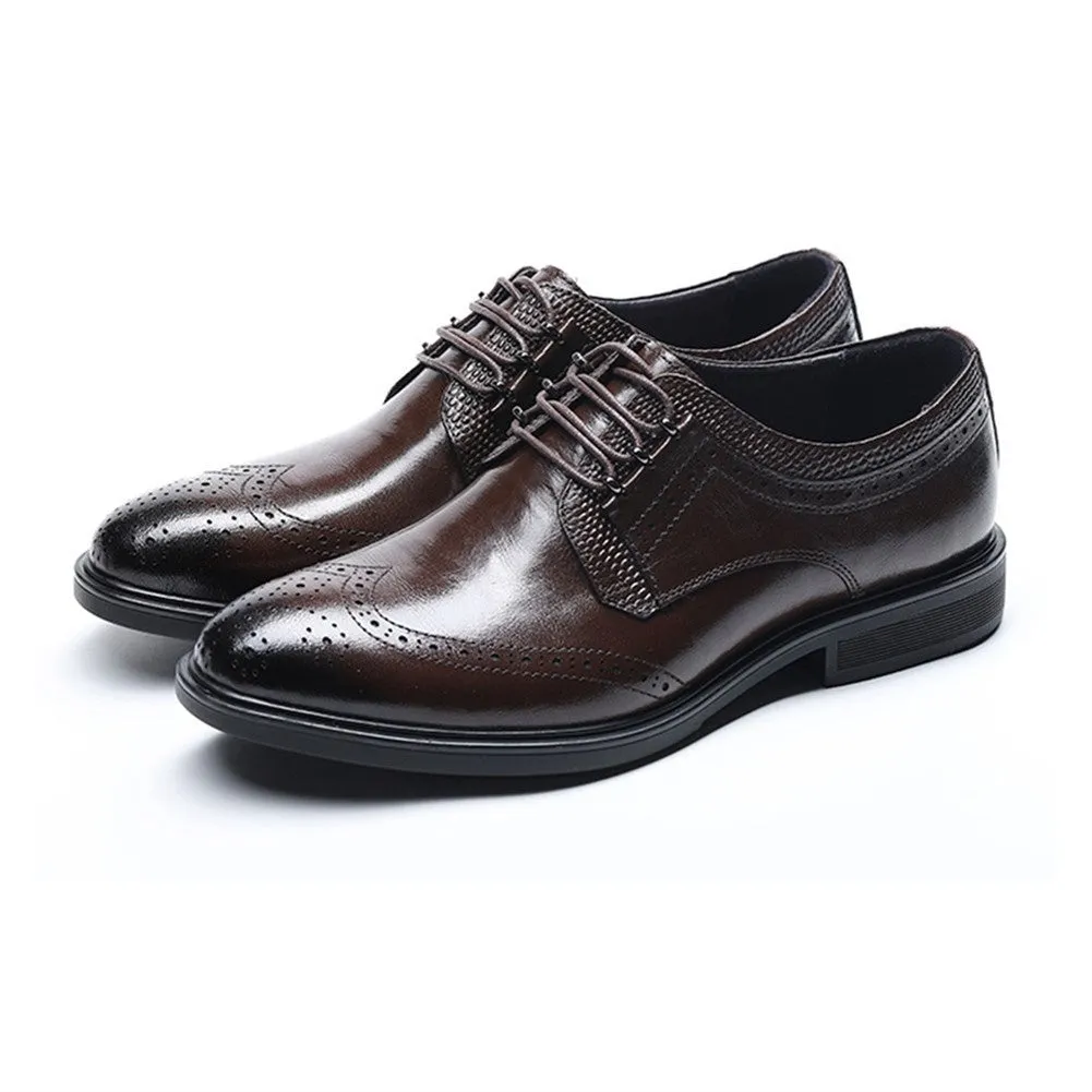 Brogue Carving Lace Up Derby for Men