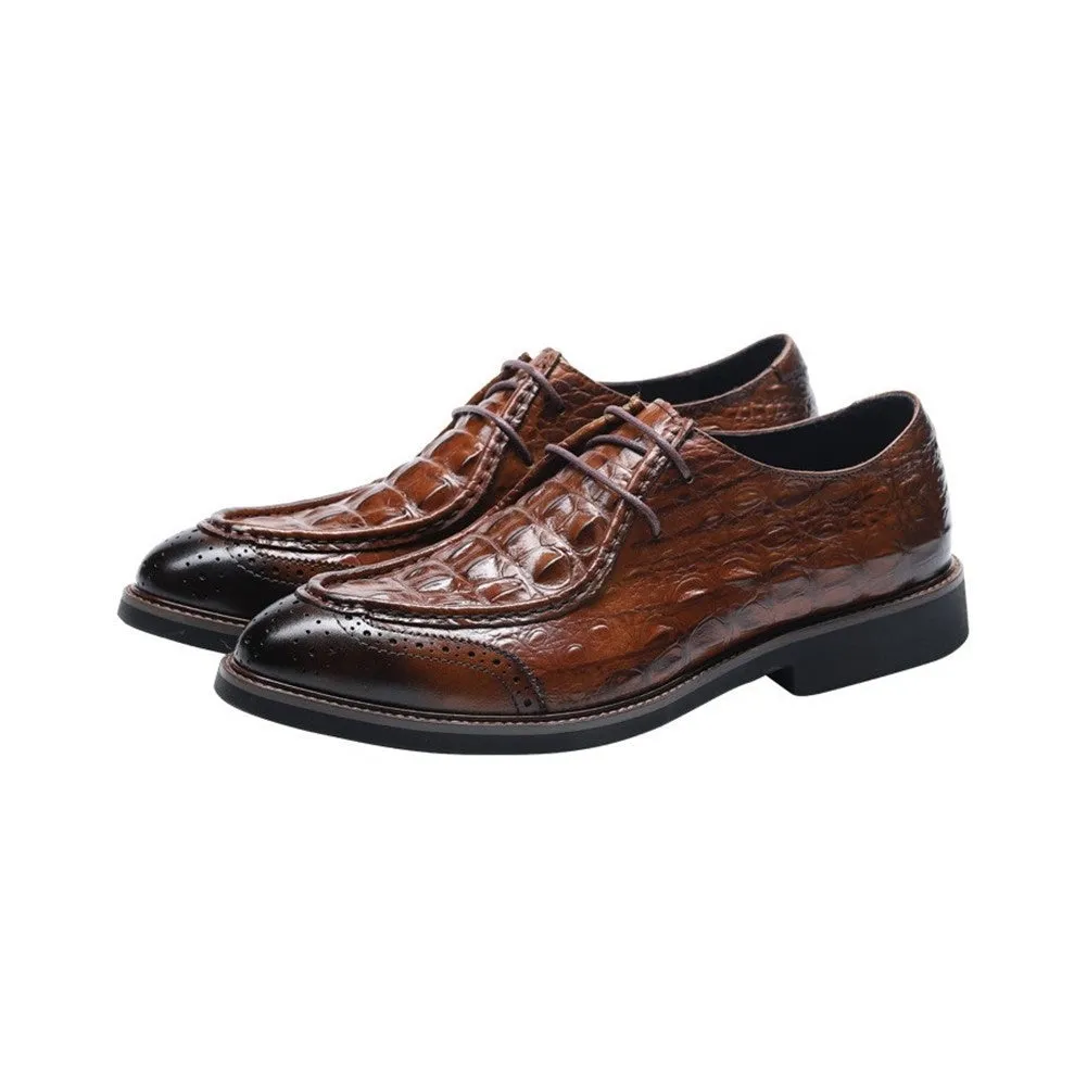 Brogue Crocodile Oxford for Men