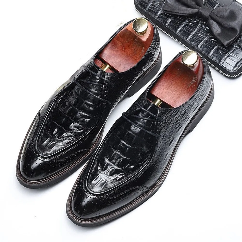 Brogue Crocodile Oxford for Men