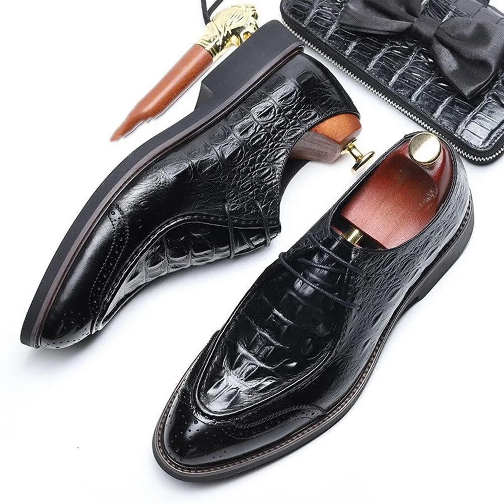 Brogue Crocodile Oxford for Men