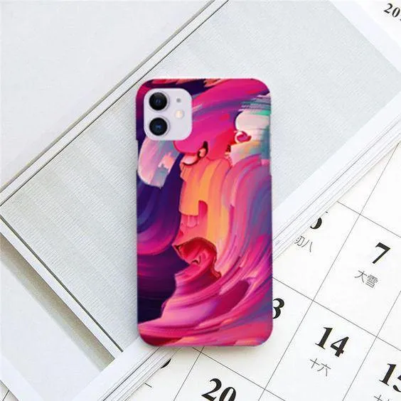 Canvas Print Slim Phone Case Cover Cover Pink For Vivo