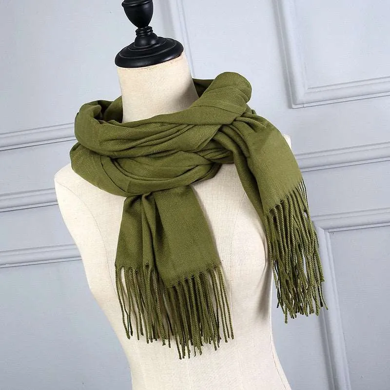 Cashmere Korean Solid Color Scarf