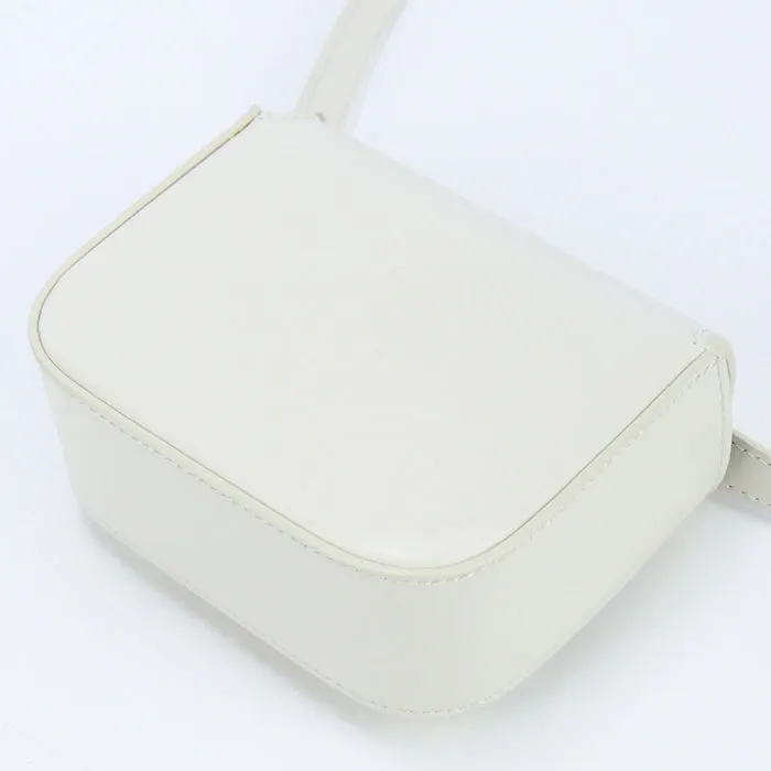 CELINE 10I51 3DPV 08OA mini claude Diagonal Shoulder Bag Calfskin white Women