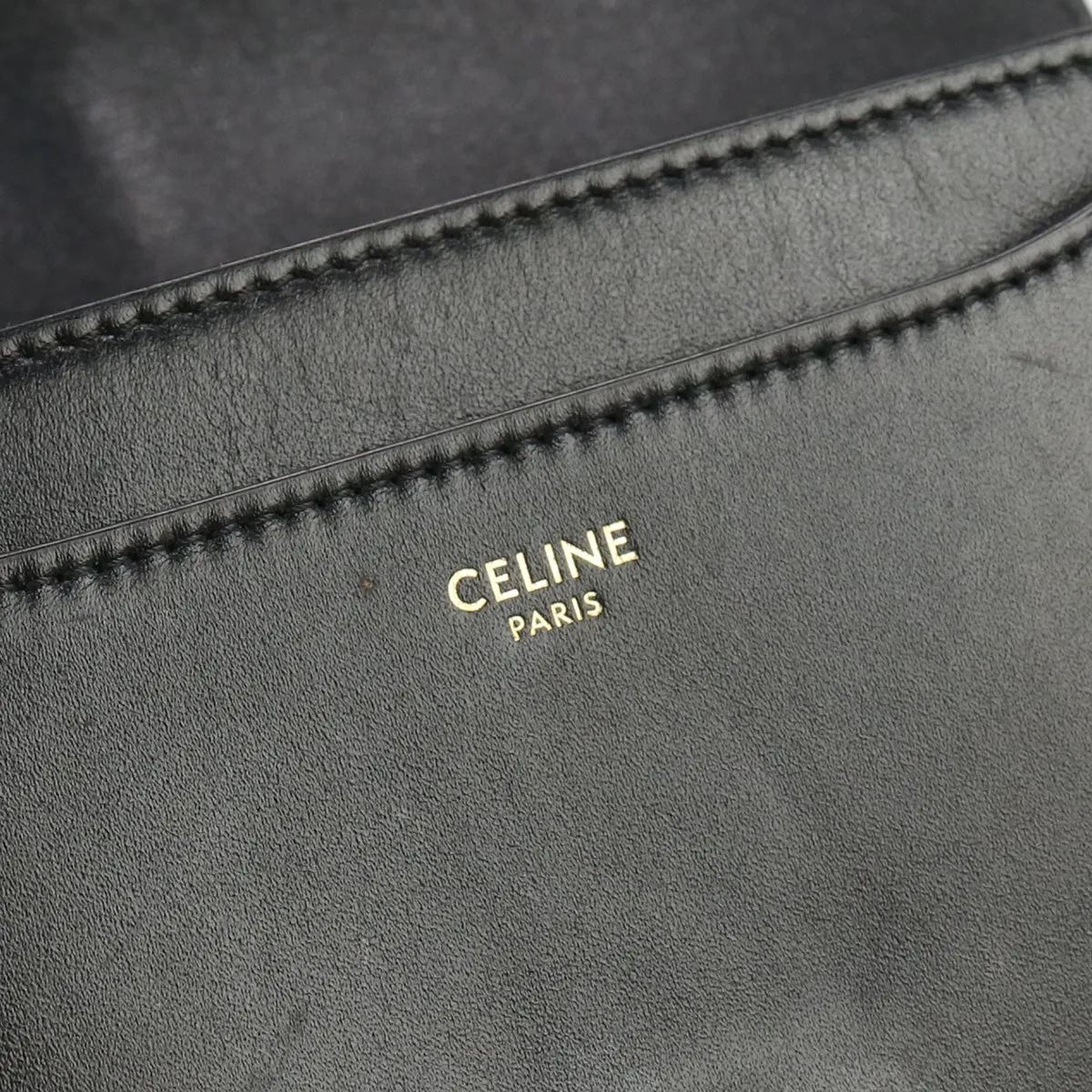 CELINE 18919 3BF8 38NO Buzas 16 Saze Diagonal Shoulder Bag leather black Women