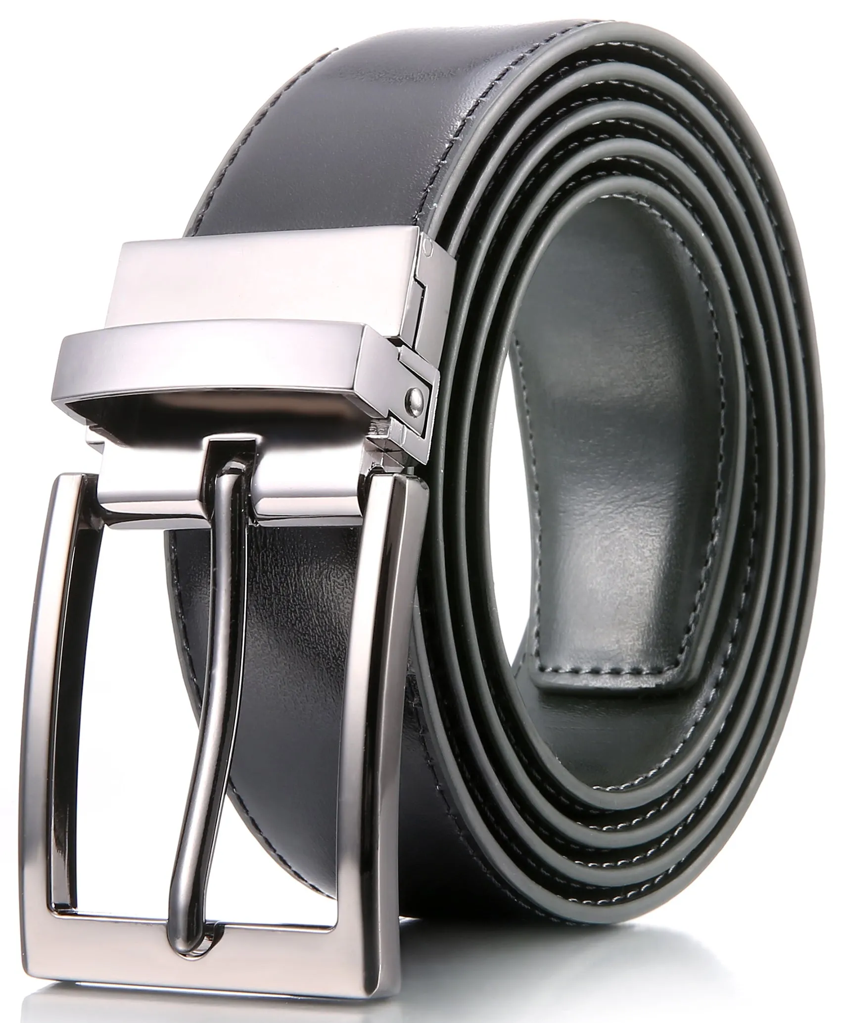 Chameleon Buckle Leather Belt