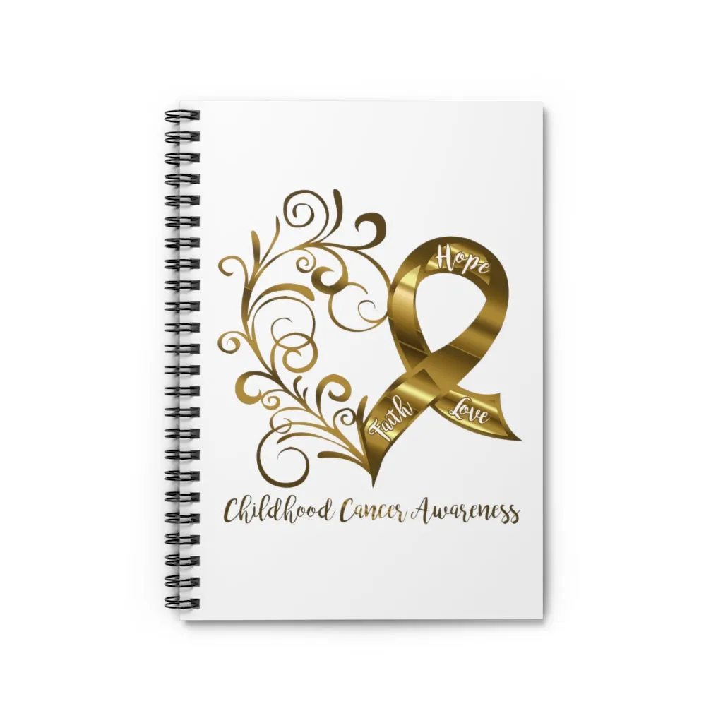 Childhood Cancer Awareness Spiral Journal - Ruled Line