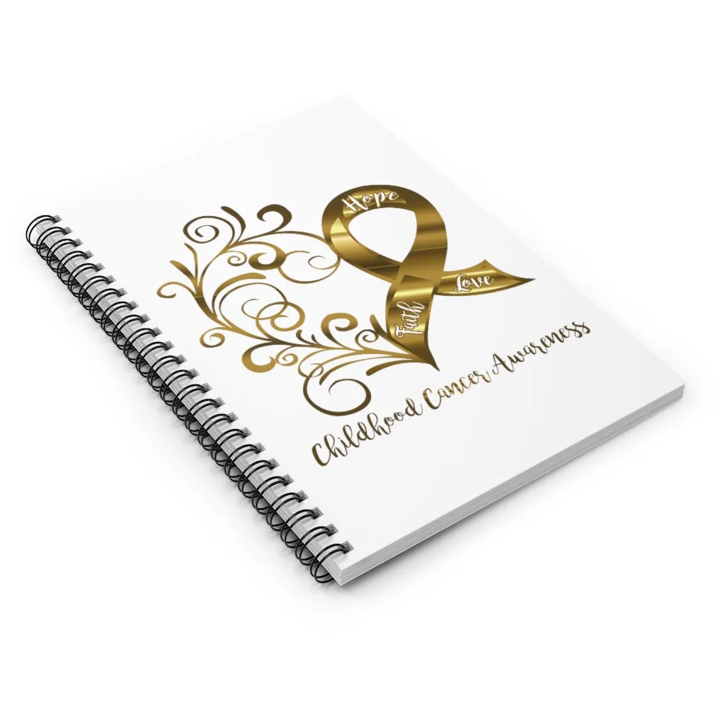 Childhood Cancer Awareness Spiral Journal - Ruled Line