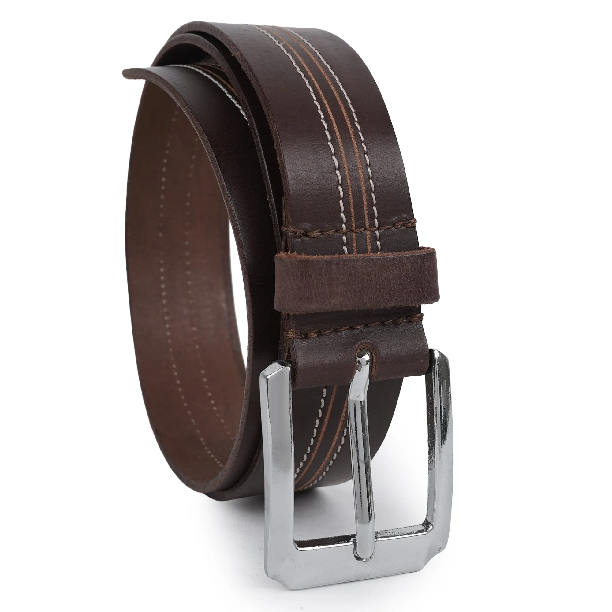 CIMONI Genuine Men's Leather Belt A Perfect Blend of Casual Wear - Metal Buckle Belts ( 1 Year Gurantee)