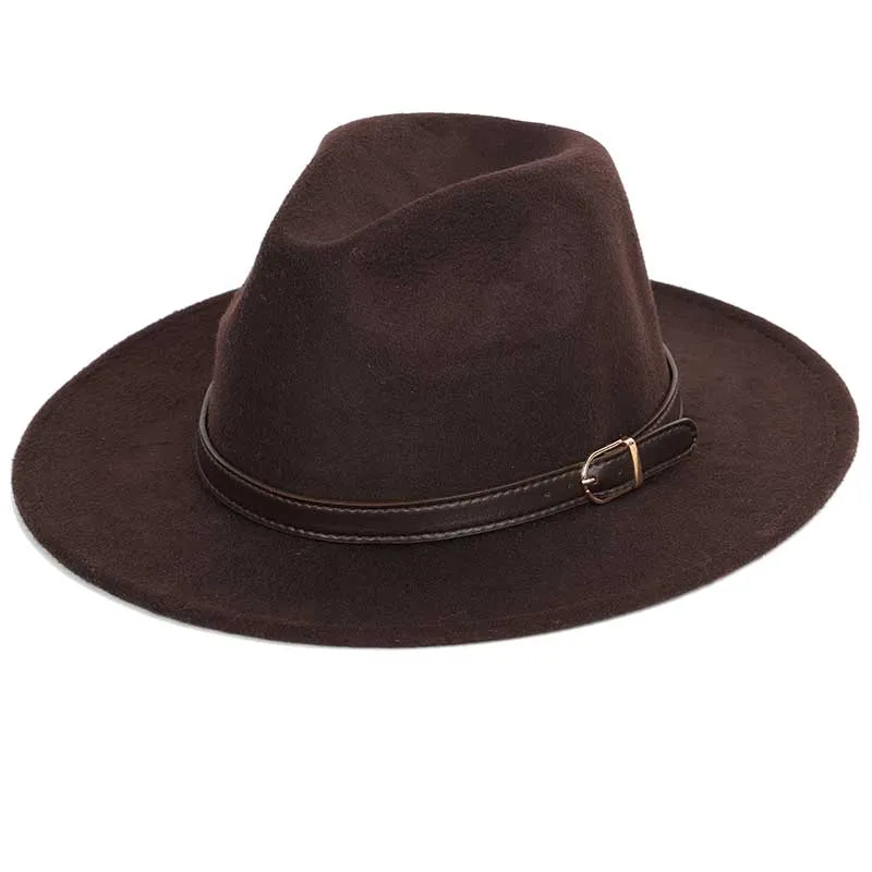 Classic Fedora With Leather Band