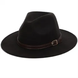 Classic Fedora With Leather Band