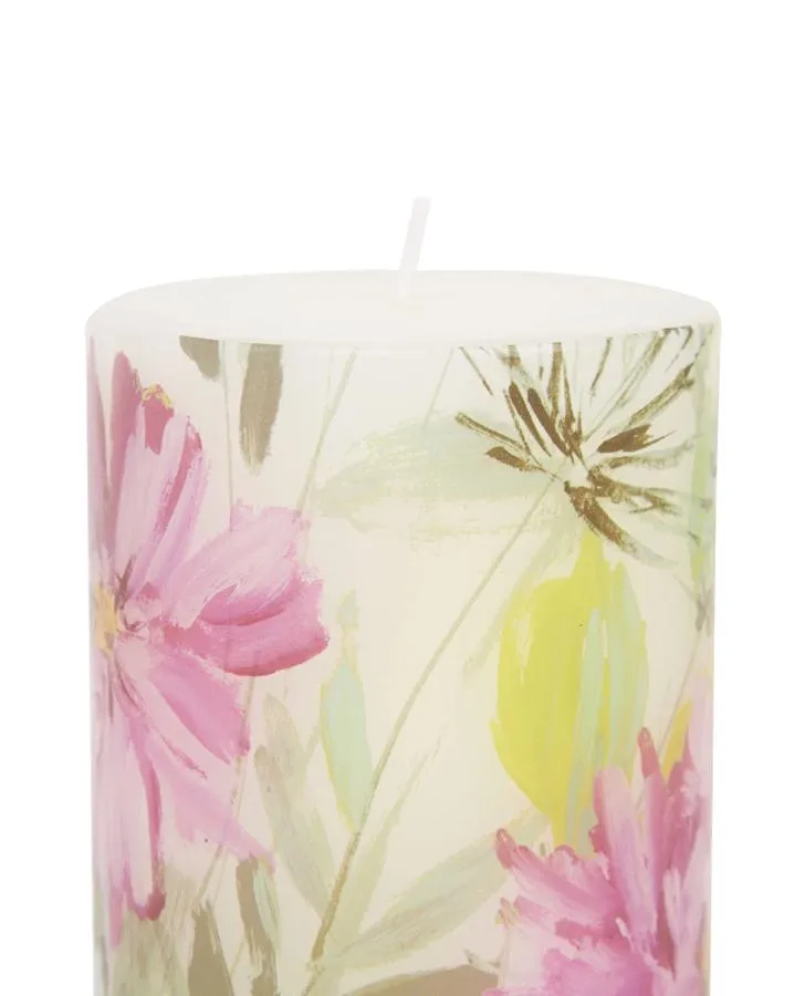 Cosmos Printed Pillar Candle