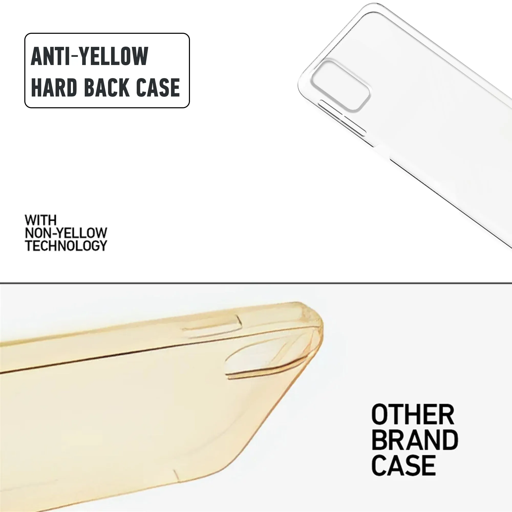 Crystal Clear Hard Back Anti-Yellowing Phone Case For Samsung M51