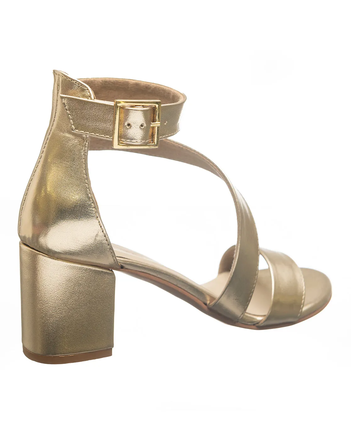 Cybele - Golden Strapped Heels for Women