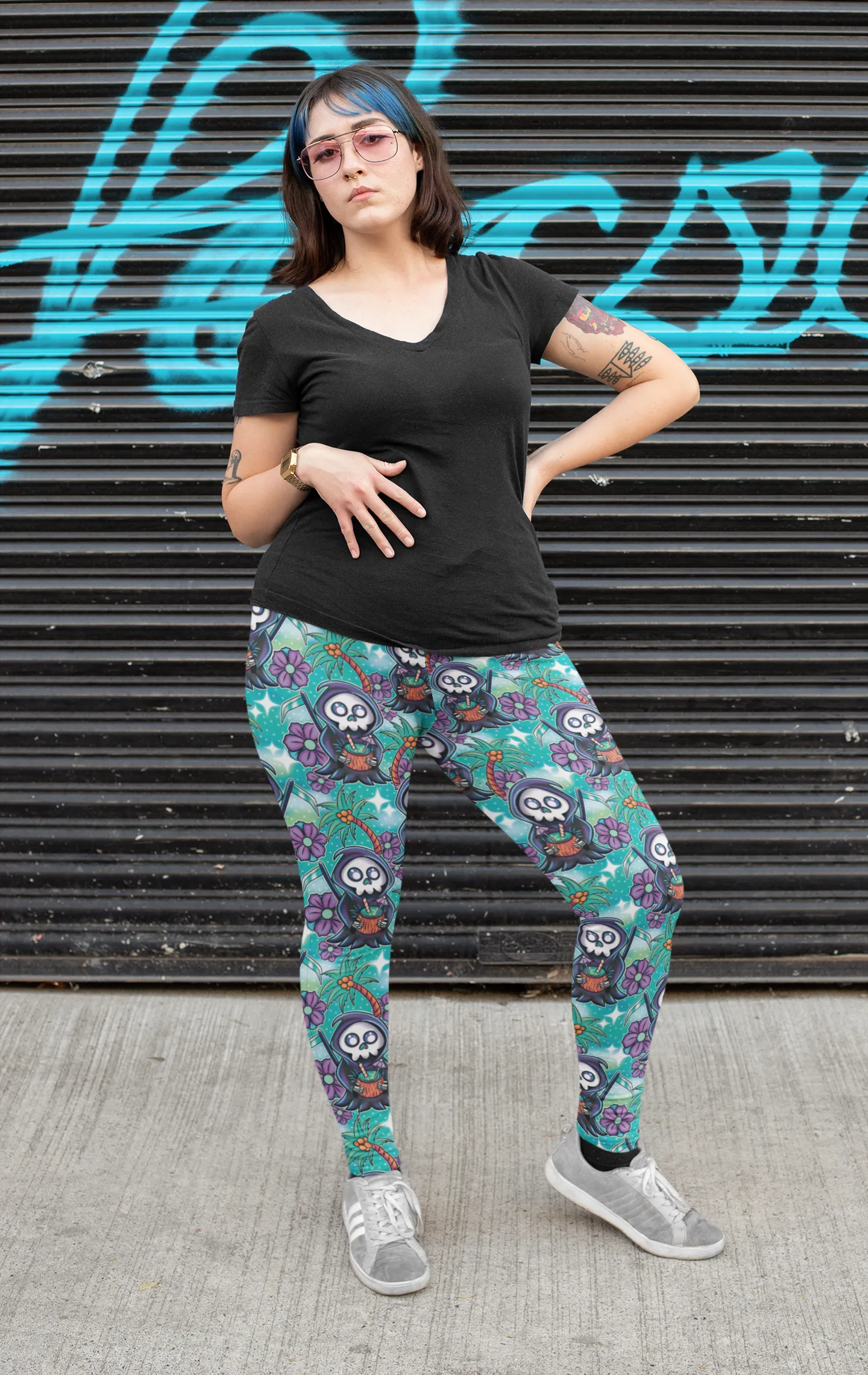 Death 2 Summer (Semi-Exclusive) - High-quality Handcrafted Vibrant Leggings